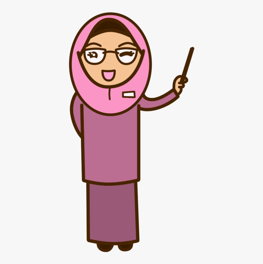 Clipart Muslimah Cartoon - Transparent Teacher Cartoon Png, Transparent Clipart