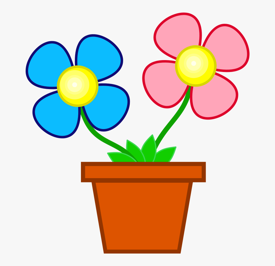 Flowers Blog » Free Clip Art Flower - 2 Flowers In A Pot, Transparent Clipart