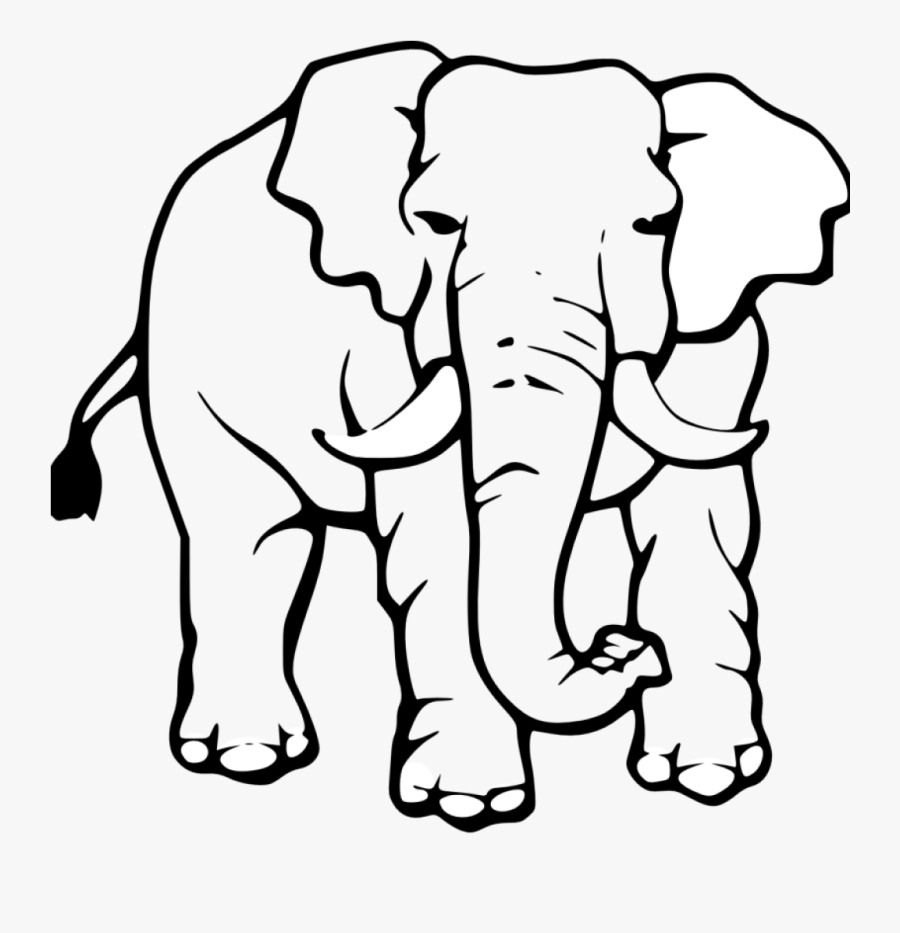 Elephant Clipart Getdrawings - Realistic Animal Clipart Black And White, Transparent Clipart