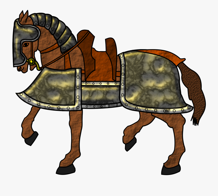 Clip Art Collection Of Free Armored - Horse With Armor Png, Transparent Clipart
