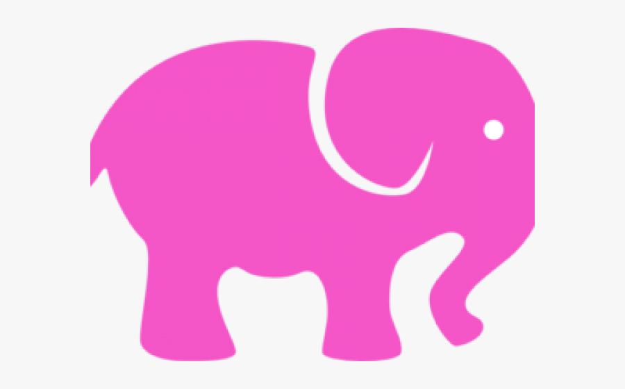 Elephant Clipart Simple - Cartoon Elephant Face Silhouette, Transparent Clipart