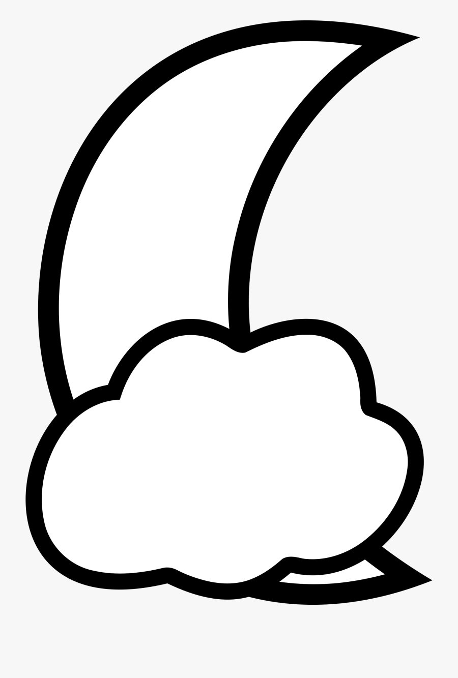 Clipart - Black And White Moon Clipart, Transparent Clipart