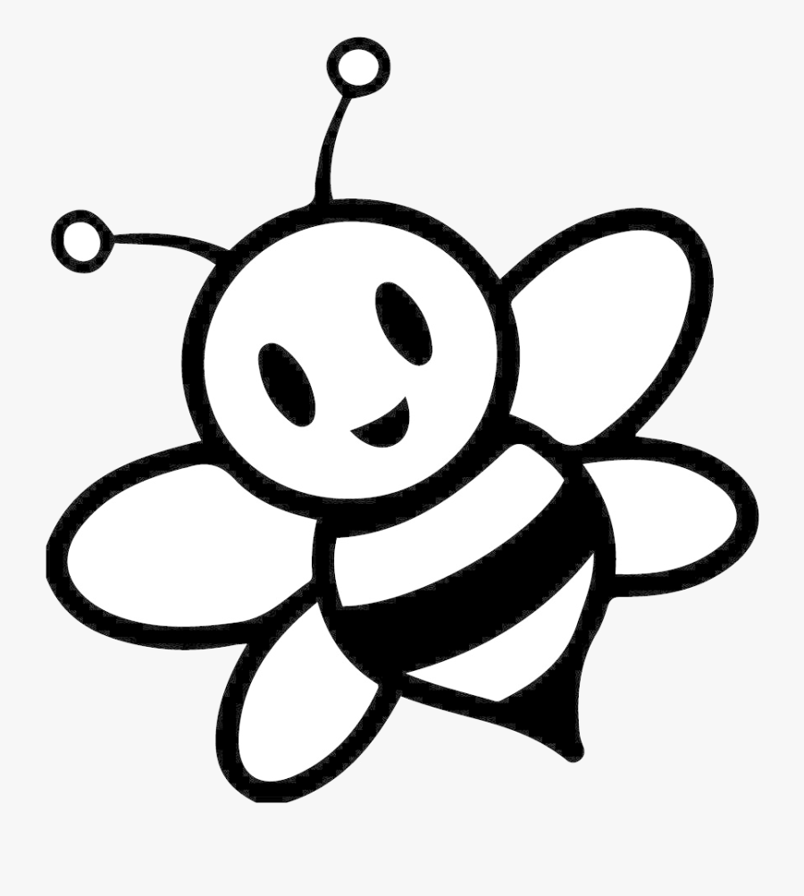 Bee Clipart Black And White, Transparent Clipart