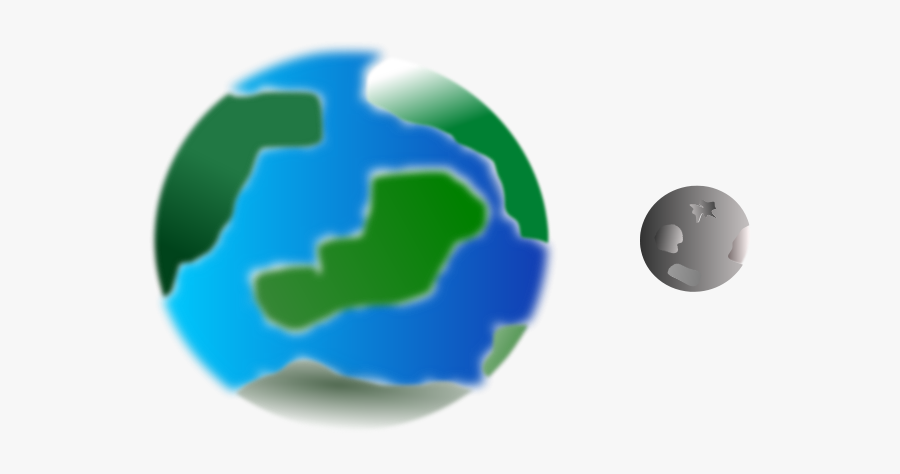Planet With Moon - Moon And Earth Clipart, Transparent Clipart
