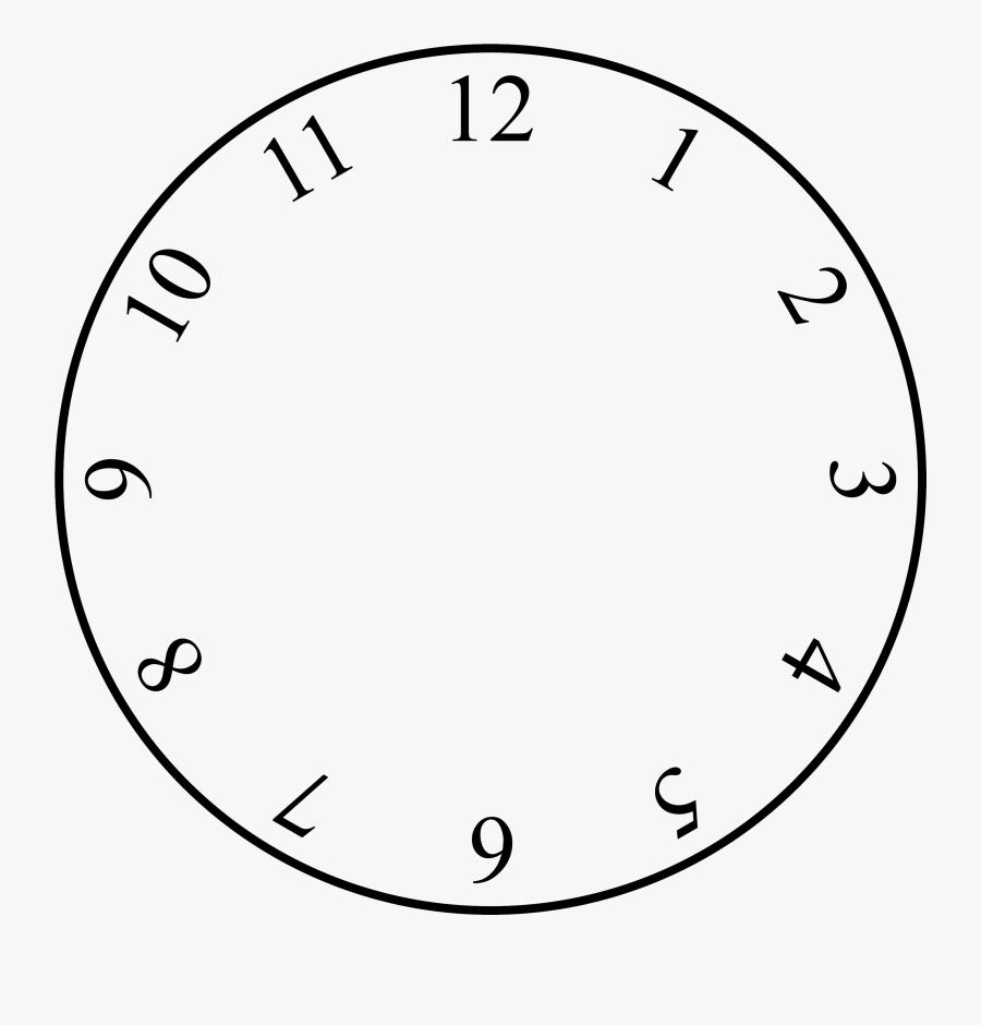 Clock Clipart With No Hands - Blank Clock Face, Transparent Clipart