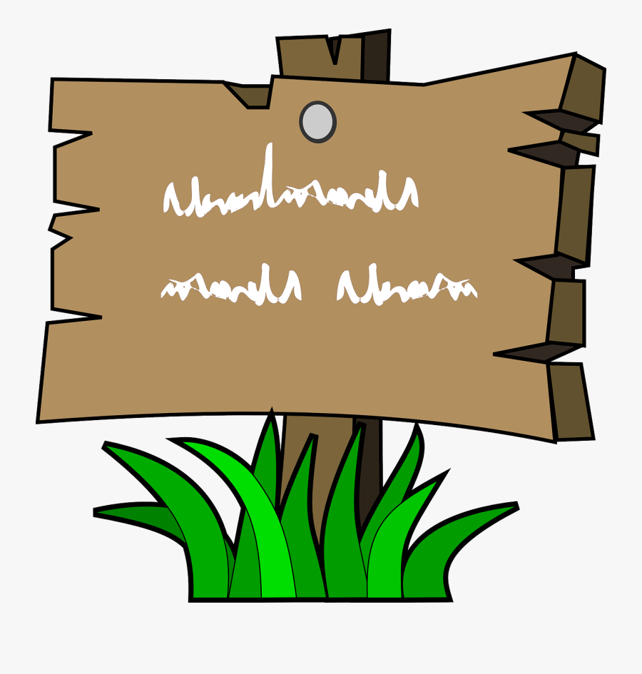 Grass Clipart Free Clipart Images Clipartcow 2 Clipartix - Cartoon Wood Sign Png, Transparent Clipart