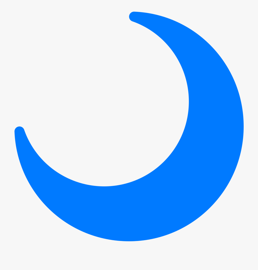 Moon Clipart Moonlight - Blue Crescent Moon Png, Transparent Clipart