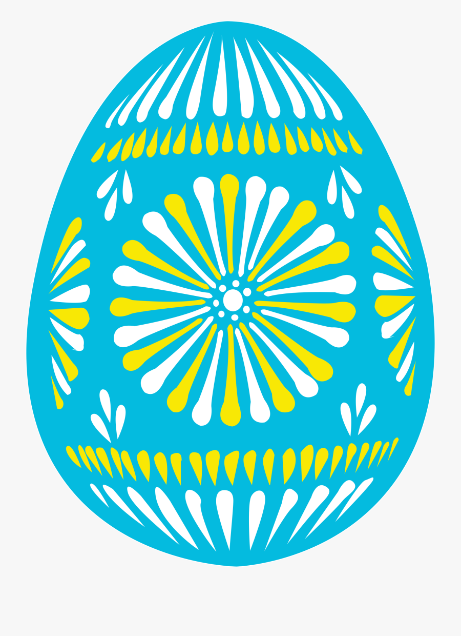 Large Size Easter Egg Blue Clipart Vector - Single Easter Eggs Clip Art, Transparent Clipart