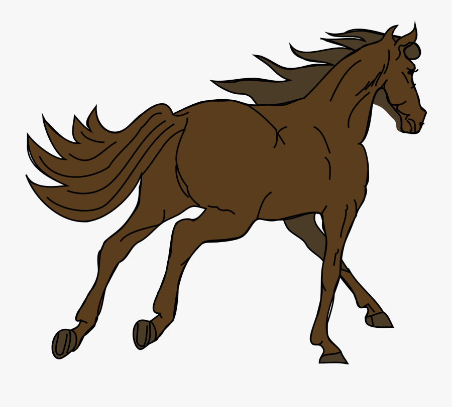 Horse Clipart Images - Horse Running Away Drawing, Transparent Clipart