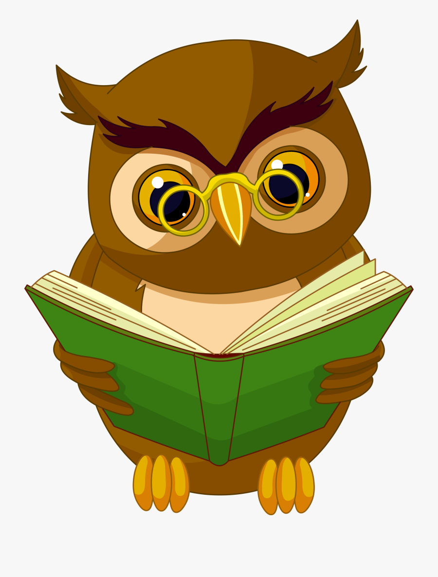 Transparent Owl With Book Png Clipart Picture, Transparent Clipart