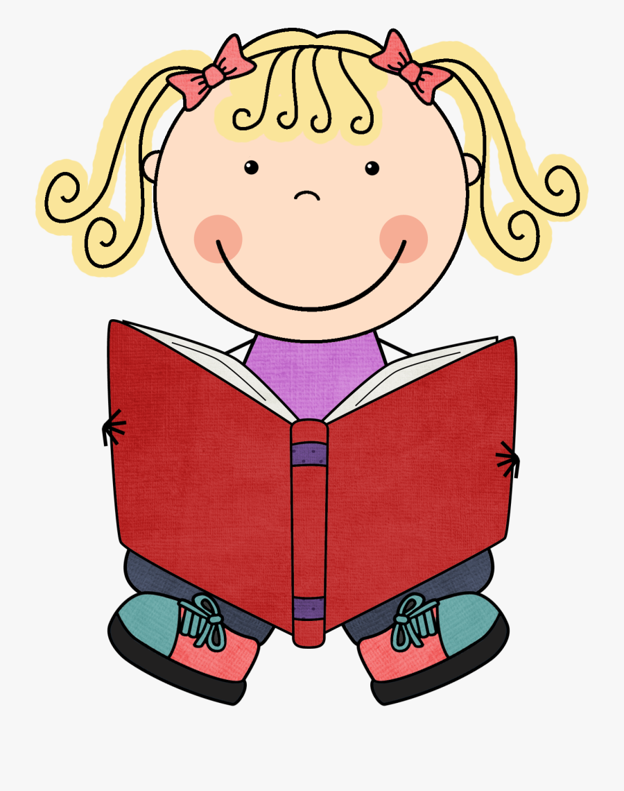 Kid Reading Clipart, Transparent Clipart