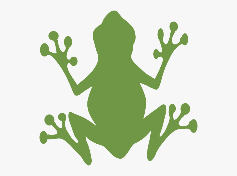Green Frog Clipart - Frog Silhouette Green, Transparent Clipart