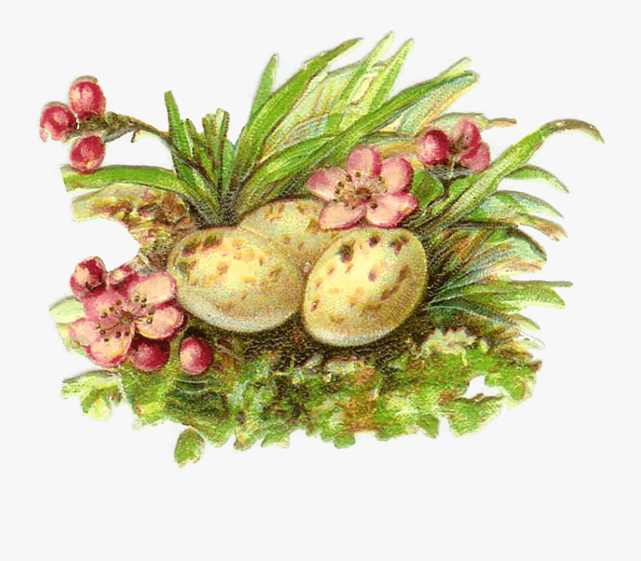 Victorian Easter Clipart - Easter Eggs Clipart Vintage, Transparent Clipart