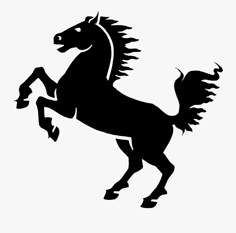 Running - Horse - Clipart - Black - And - White - Horse Cliparts, Transparent Clipart