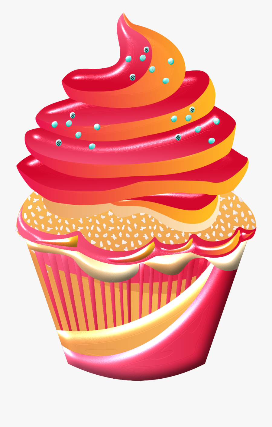 Cupcakes Clipart Cupcake Logo Orange - Cup Cake Png, Transparent Clipart