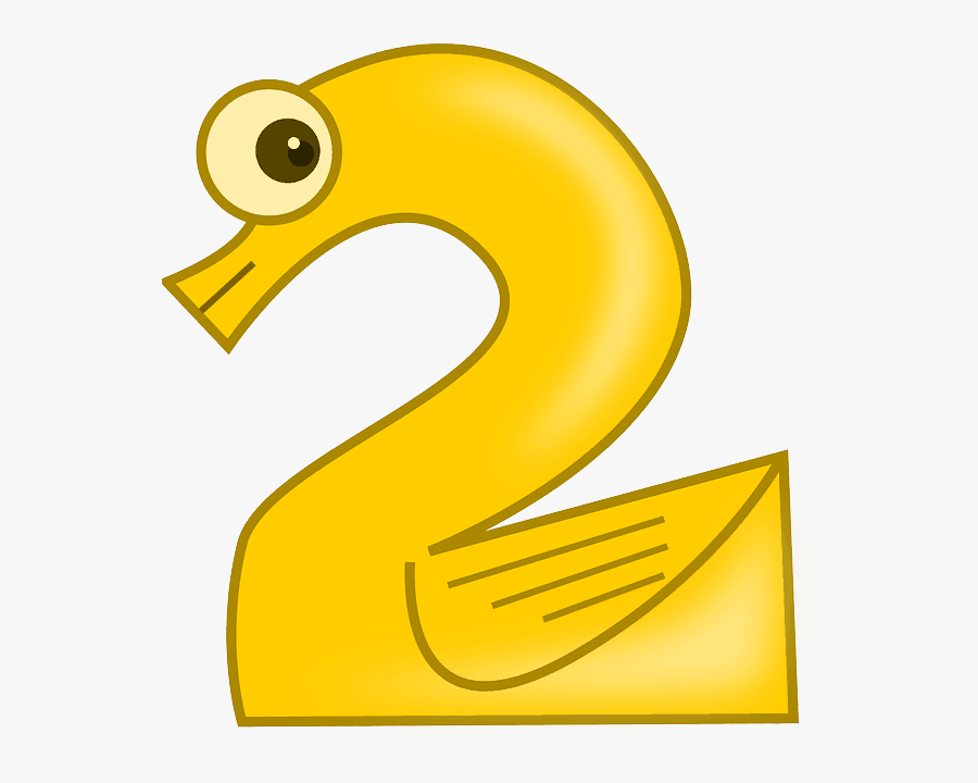 Math Clipart - Animal Number 2, Transparent Clipart