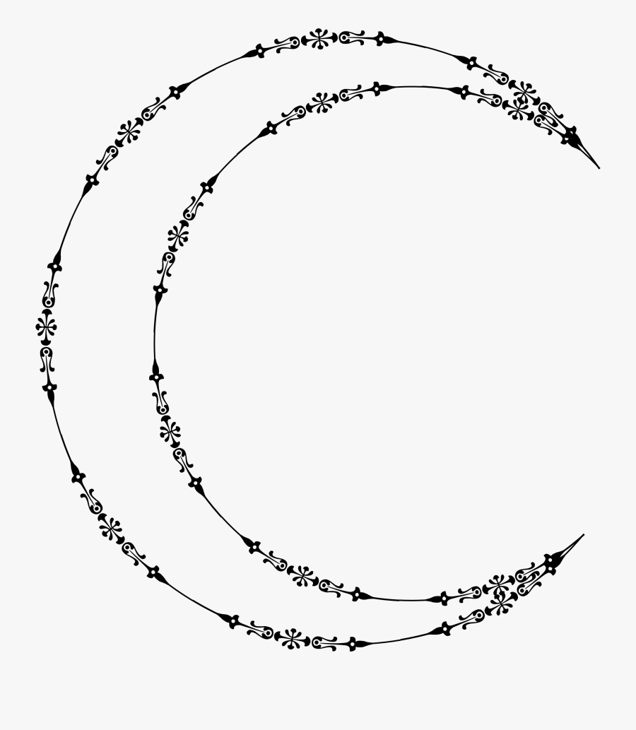 Crescent Moon Clipart - Moon And Stars Border, Transparent Clipart