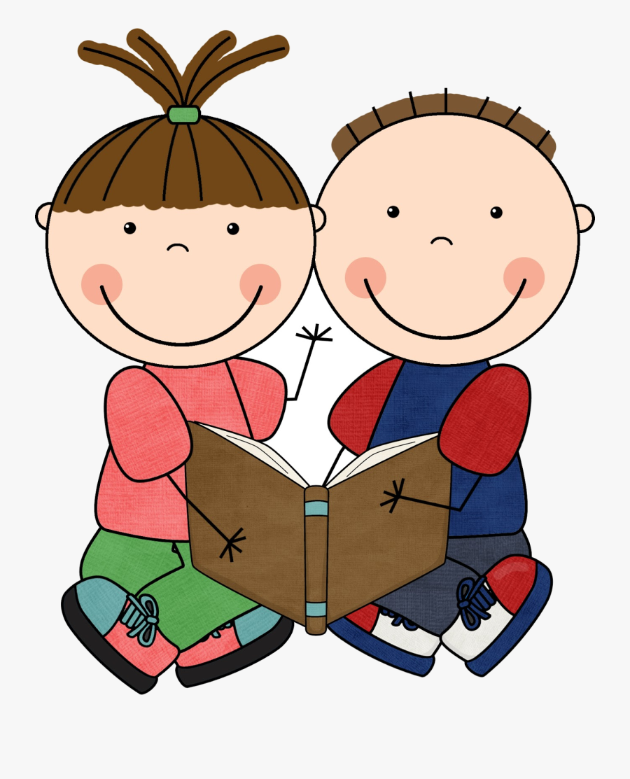 Reading Free Clip Art Children Books Clipart Transparent - Read With A Friend, Transparent Clipart