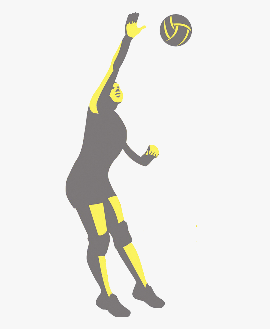 Volleyball Player Spiking A Ball , Free Transparent Clipart - ClipartKey.