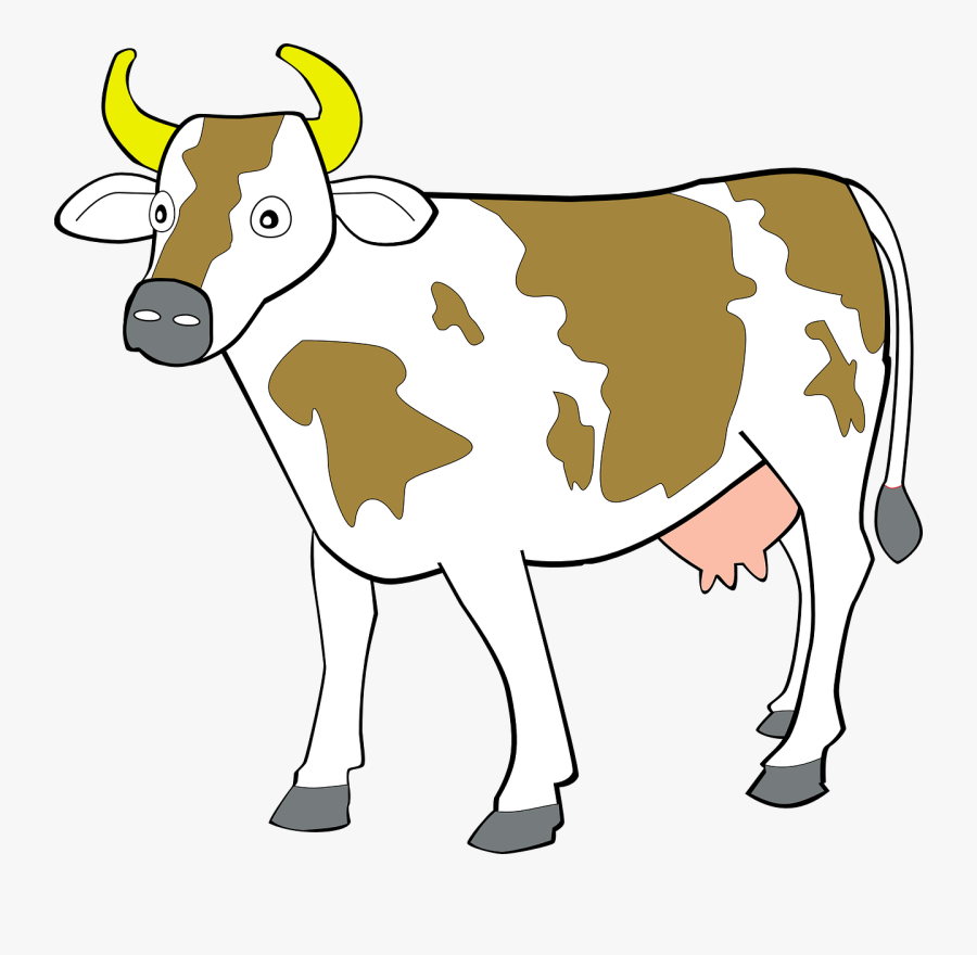 Free Vector Cow Clip Art - Clip Art Of Cow, Transparent Clipart