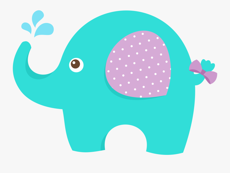 Elephants Clipart Lavender - Baby Elephant Blue Png, Transparent Clipart