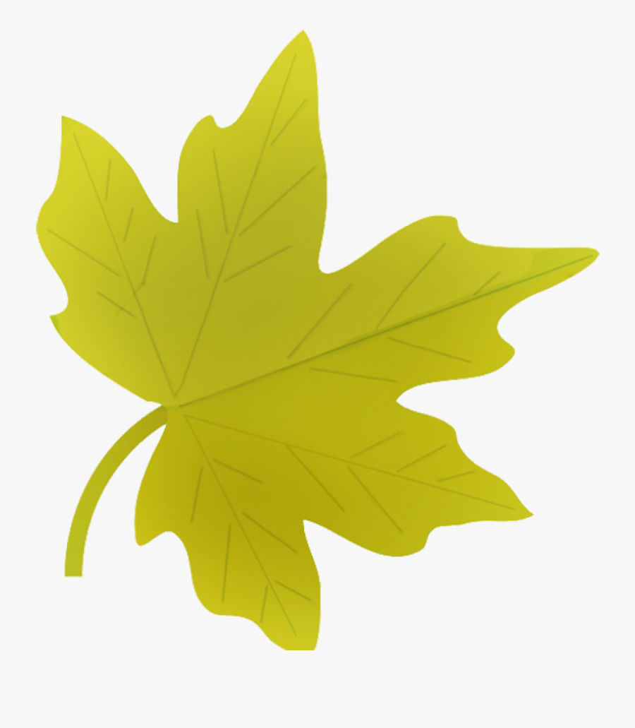 Green Fall Leaf Drawing - Green Fall Leaf Clipart, Transparent Clipart