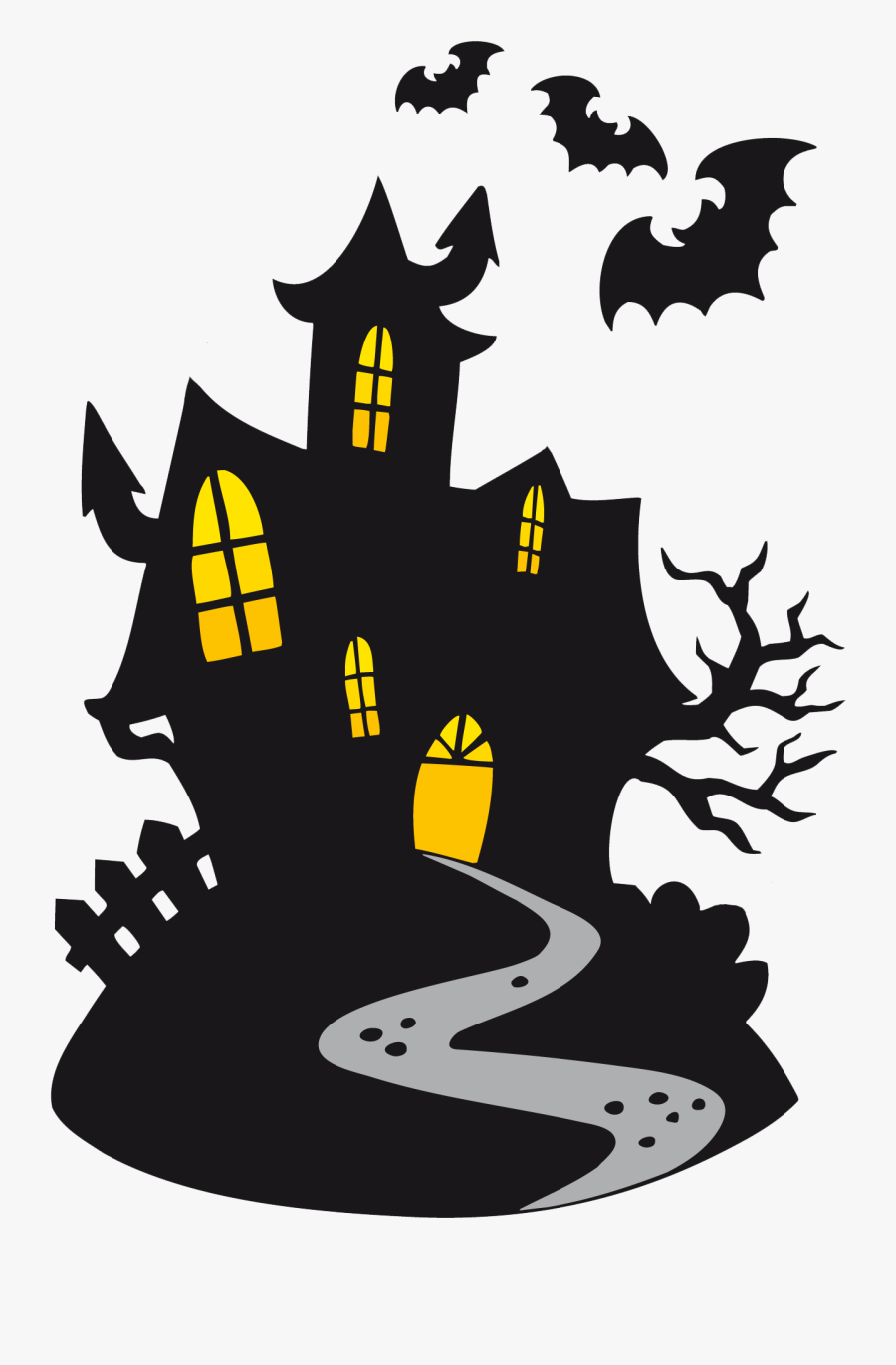 Scary Halloween Clipart - Halloween Haunted House Cartoon , Free ...