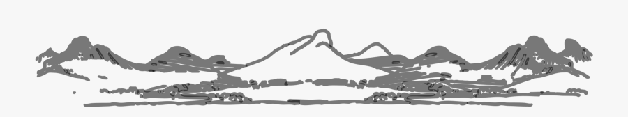 Clipart Mountain Range - Mountain Border Black And White, Transparent Clipart