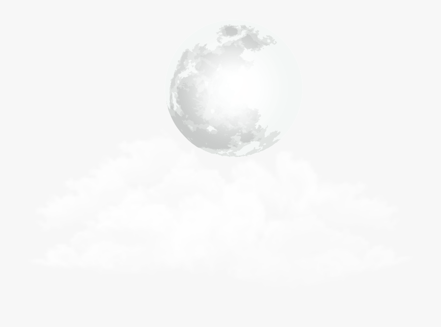 Moon And Clouds Transparent Clip Art Png Image - Moon With Clouds Transparent Background, Transparent Clipart