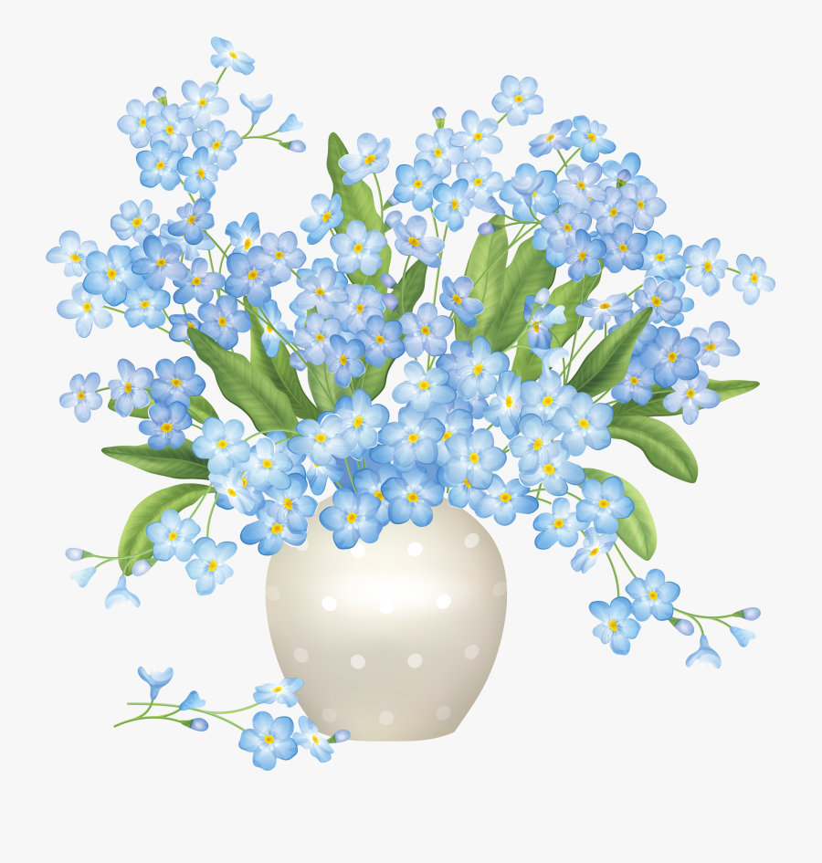 Hd Vase Png Flower - Blue A Flower Clip Art, Transparent Clipart