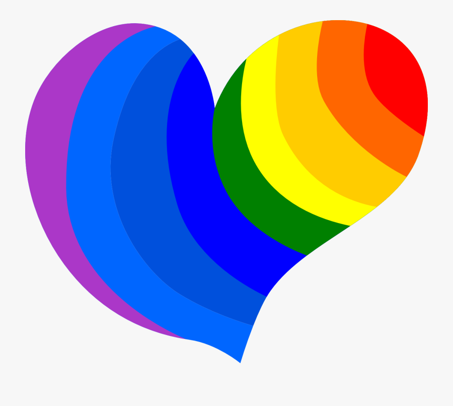 Free Rainbow Clipart - Hippie Heart, Transparent Clipart