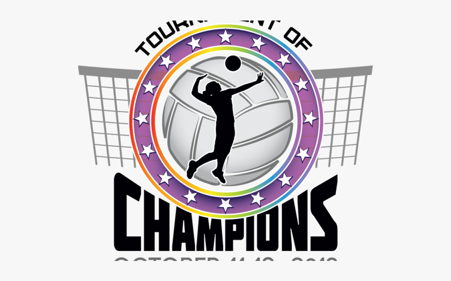 Volleyball Clipart Champion - Volleyball Silhouette, Transparent Clipart