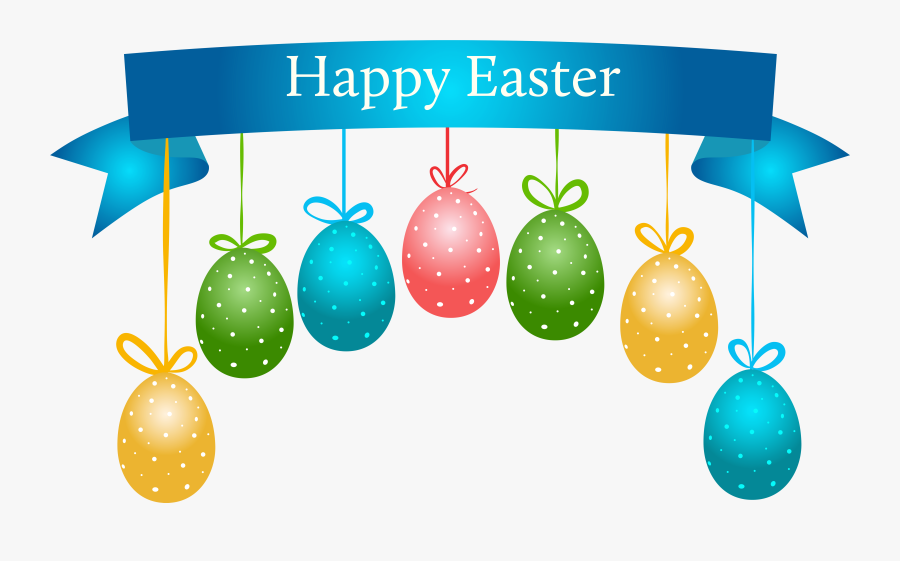 2018 Clipart Easter - Happy Easter Banner Clipart, Transparent Clipart