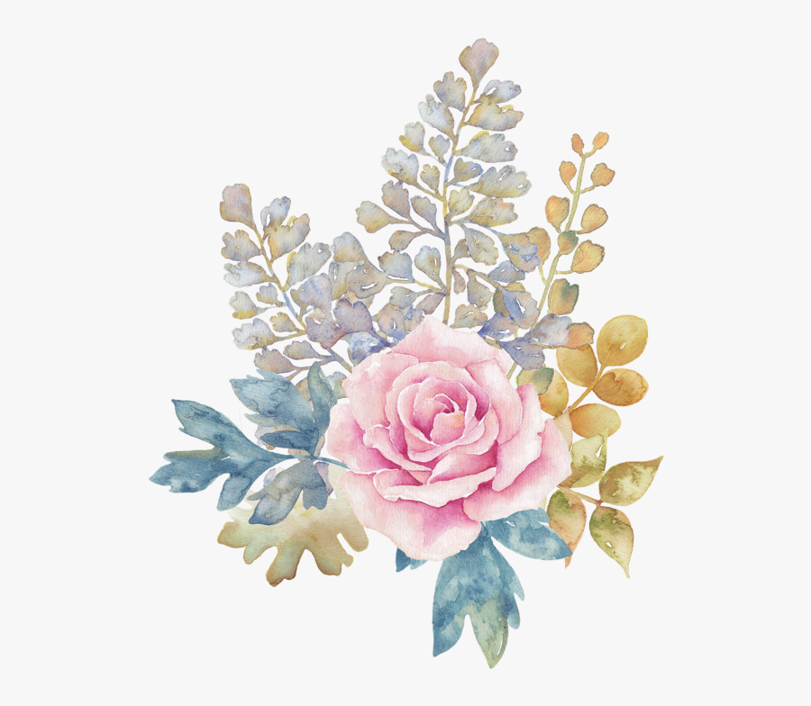Gold Flower Png Vector, Clipart, Psd Peoplepng - Pink Blue Flowers Png, Transparent Clipart