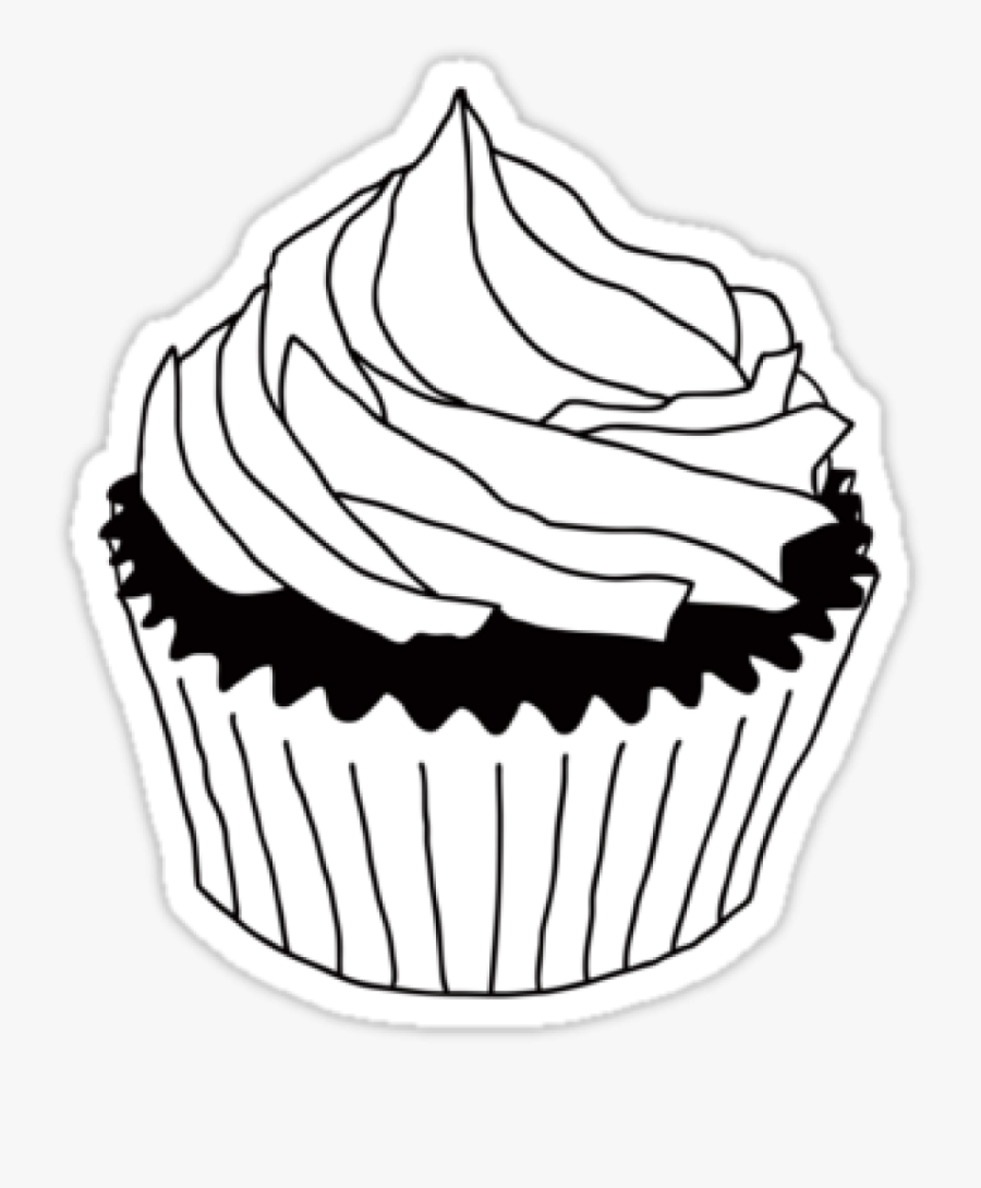 Transparent Cupcake Clip Art - Cupcake Black And White, Transparent Clipart