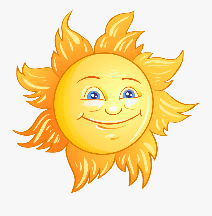 Transparent Sun Clip Art - Sun Clipart With Face, Transparent Clipart