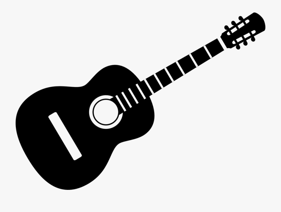 Whole Pizza Clipart Black And White - Guitar Clipart, Transparent Clipart