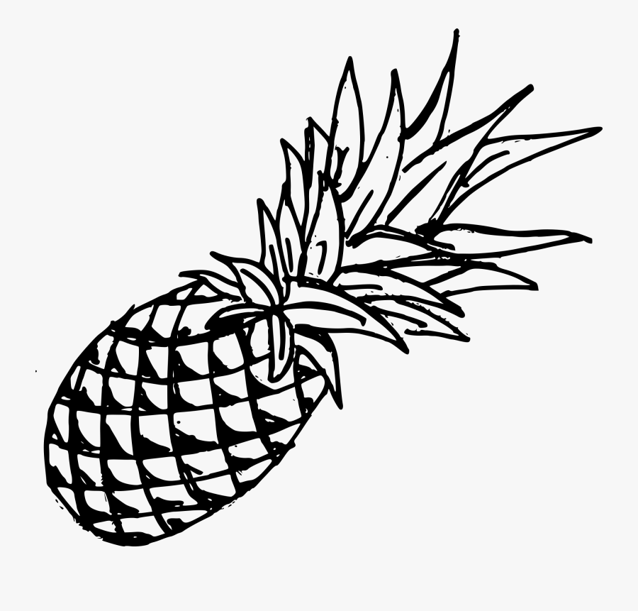 Black Pineapple Transparent Background, Transparent Clipart