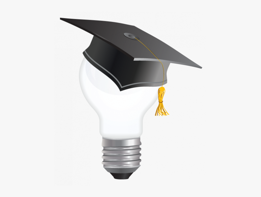 Download Light Bulb With Graduation Cap Clipart Square - Light Bulb With Graduation Cap, Transparent Clipart