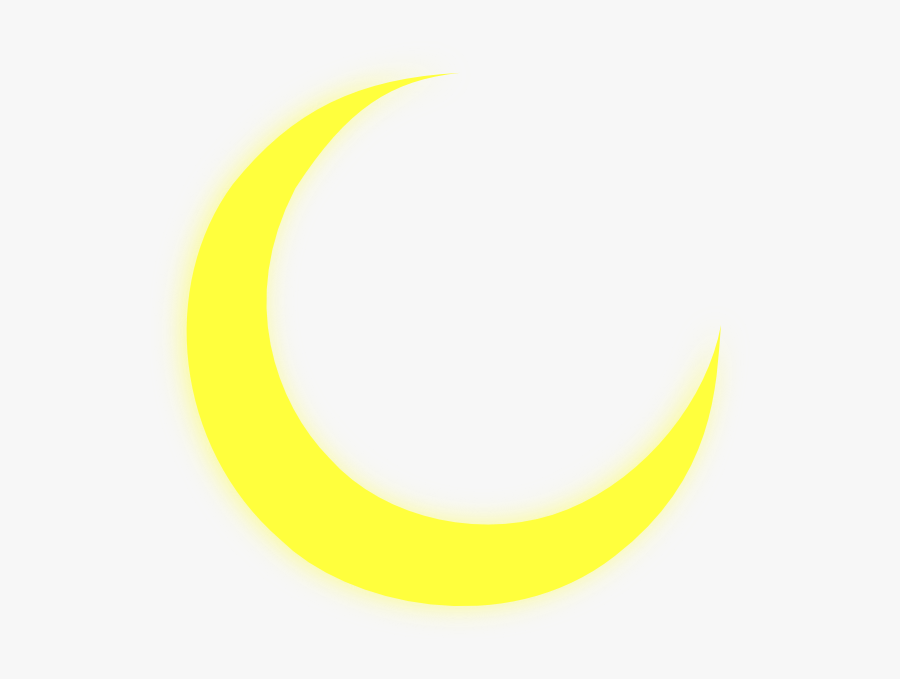 Yellow Crescent Moon Clipart - Moon, Transparent Clipart