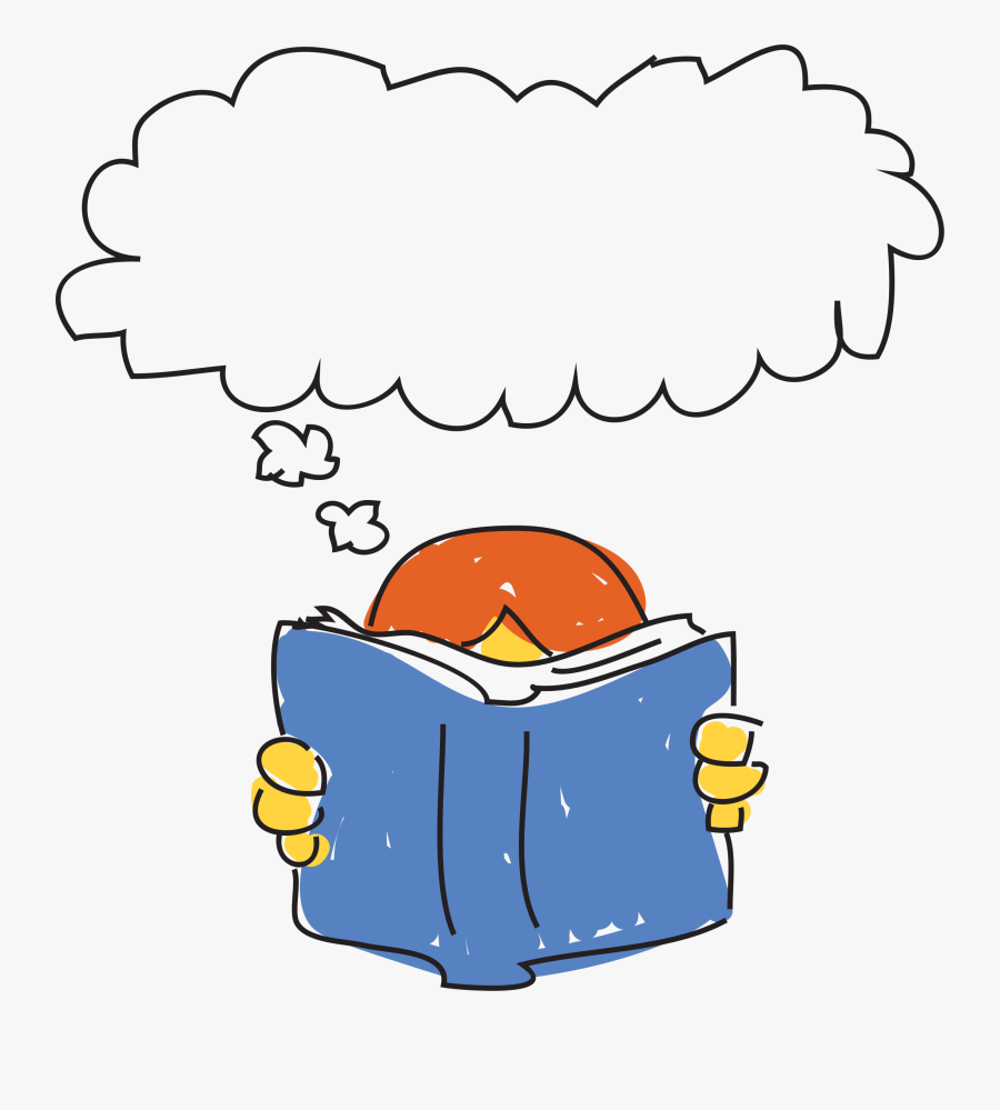 Transparent Children Reading Clipart - Reading Is Thinking Clipart, Transparent Clipart
