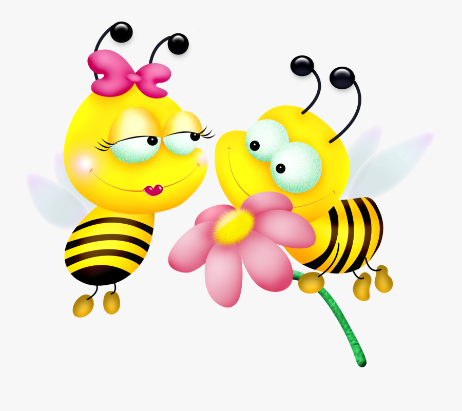Yellow Bumble Bees Boy And Girl Clip Art - Honey Bee Love, Transparent Clipart