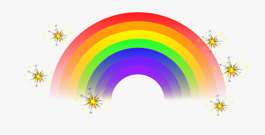 Rainbow Clipart Glitter - Glitter Rainbow Clipart Png, Transparent Clipart