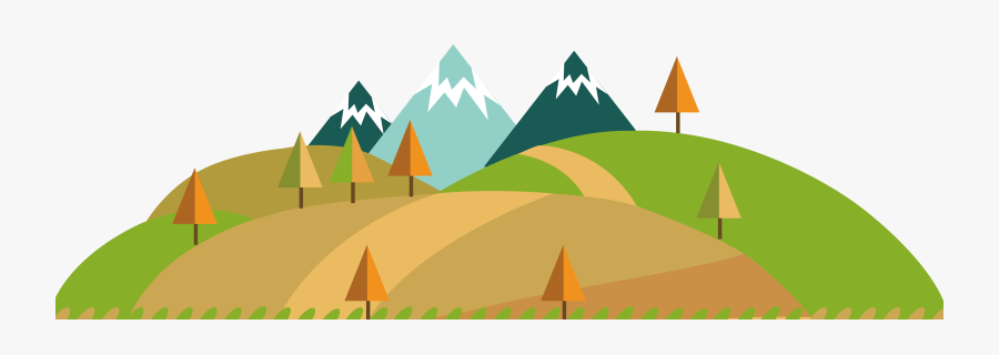 Download Flat Mountain Transprent Png - Mountain Flat Png, Transparent Clipart