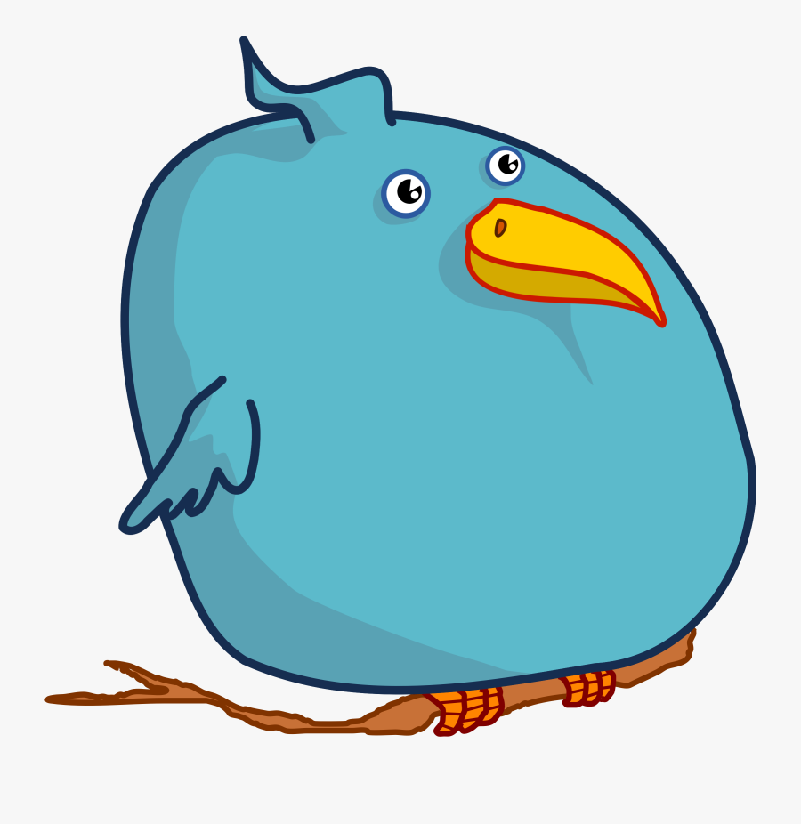 Bird Clipart - Fat Bird Cartoon Png, Transparent Clipart