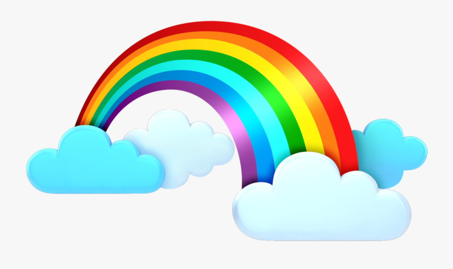 Rainbow Clipart Weather - Transparent Rainbow Cloud Png, Transparent Clipart