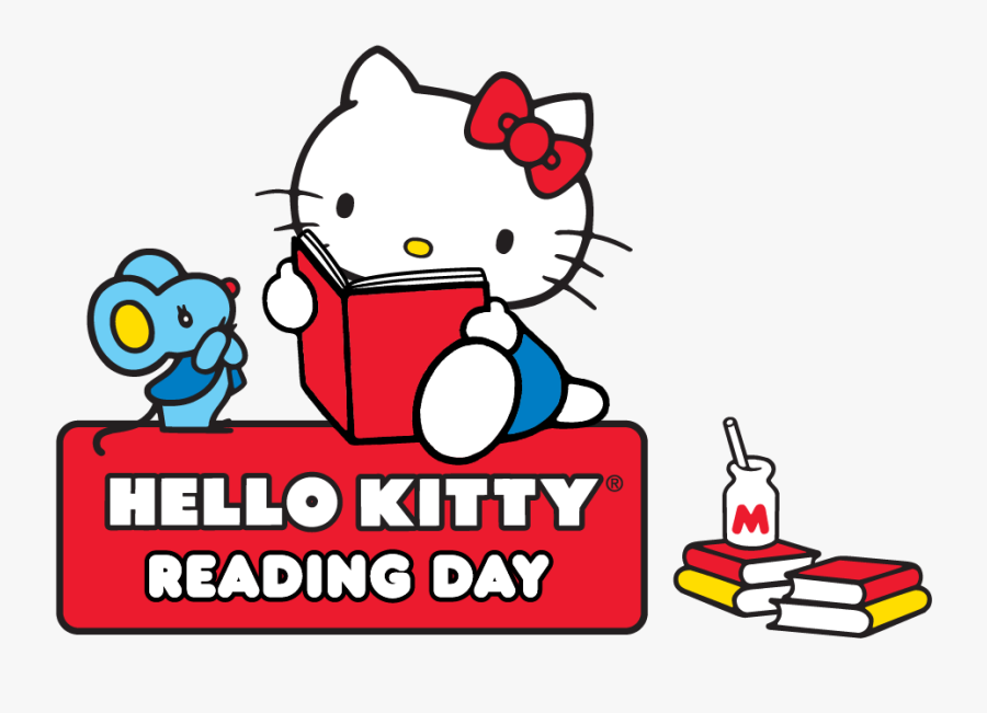 Hello Kitty Fall Clipart - Hello Kitty Reading Book, Transparent Clipart