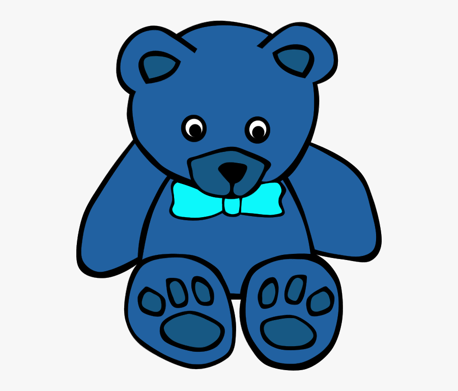 Blue Teddy Bear Clipart - Blue Teddy Bear Cartoon, Transparent Clipart
