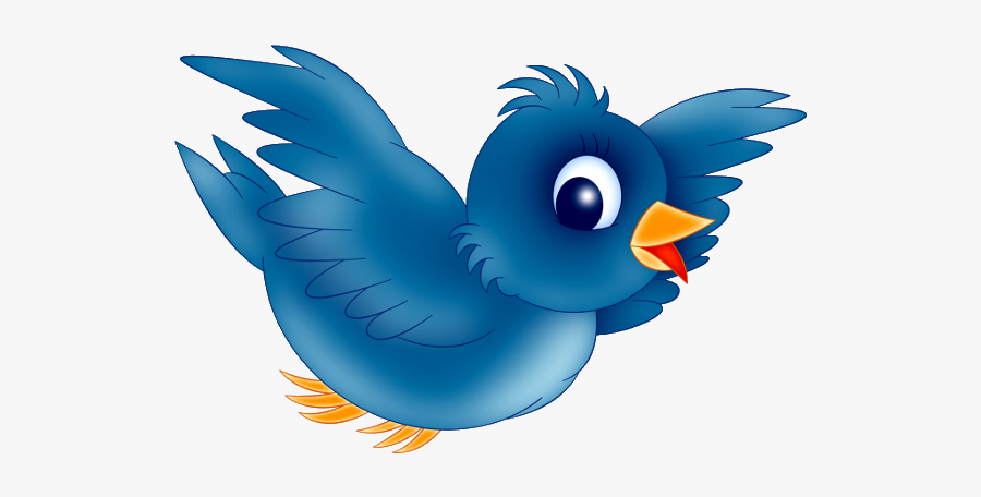 Blue Bird Clipart - Animated Bird Flying Png, Transparent Clipart