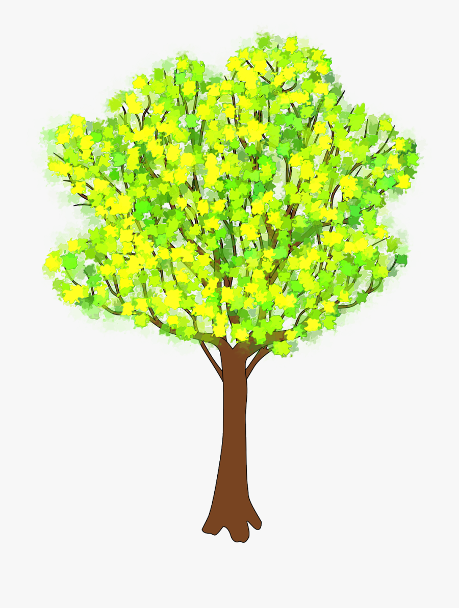 Tree In Spring - Illustration, Transparent Clipart